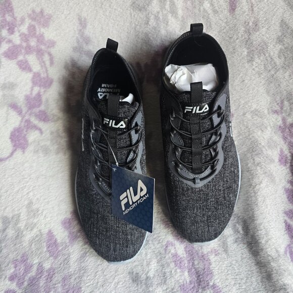 Fila Men's Running Slip On Gray Athletic Sneakers - Memory Skyway Size 8 - Picture 7 of 9